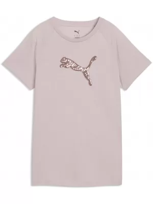 Női póló PUMA ESS SEQUINS TEE 69457649 KÖDÖS RÓZSASZÍN