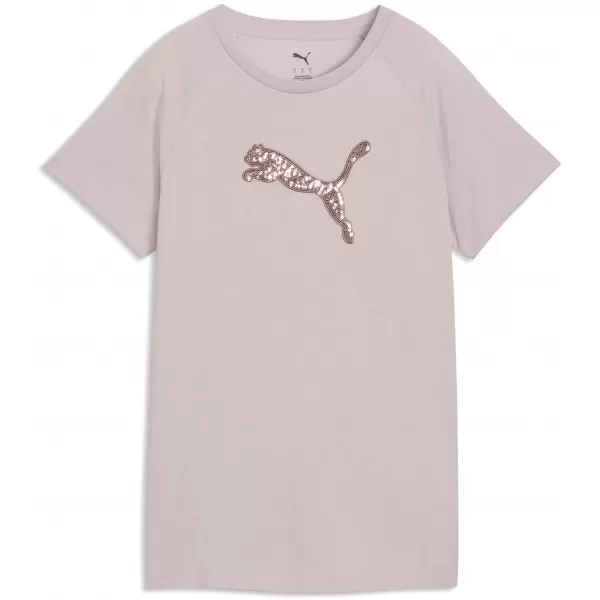  Női póló PUMA ESS SEQUINS TEE 69457649 KÖDÖS RÓZSASZÍN 