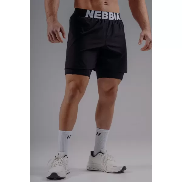  Kétrétegű edzőnadrág NEBBIA PRIMAL 878 FEKETE 
