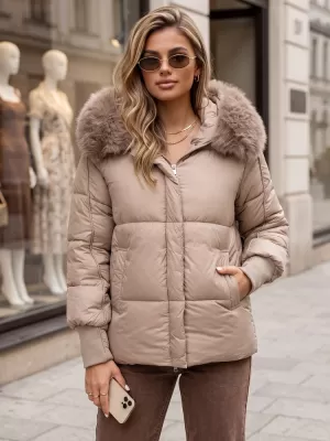 Női kabát DSTREET TY6005 KARAMELLA