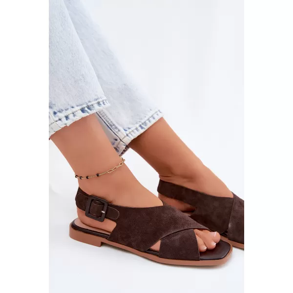  Női szandál S.BARSKI JC61-1001 BARNA 