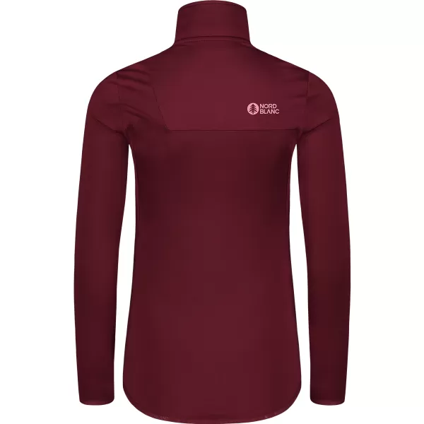  Női powerfleece pulóver NORDBLANC CRISP NBSFL8338 BURGUNDIA 
