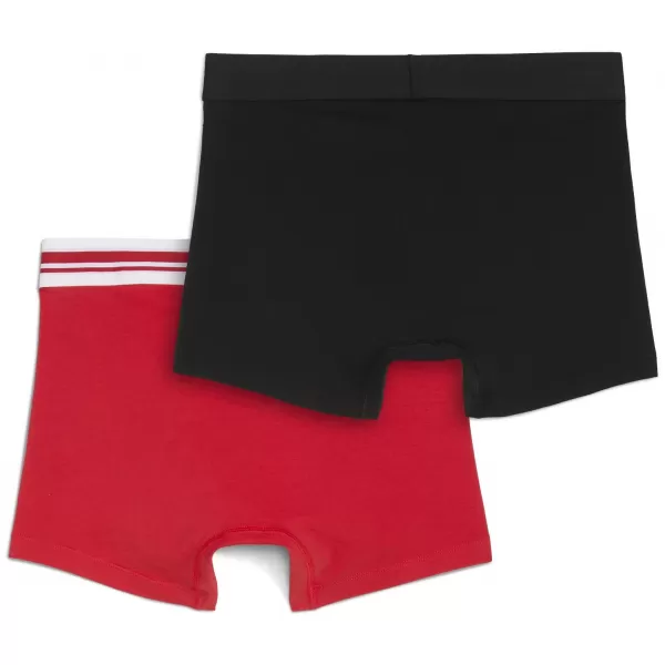  Férfi boxerek PUMA MEN EVERYDAY PLACED LOGO BOXER 2P 93847605 PIROS/FEKETE 