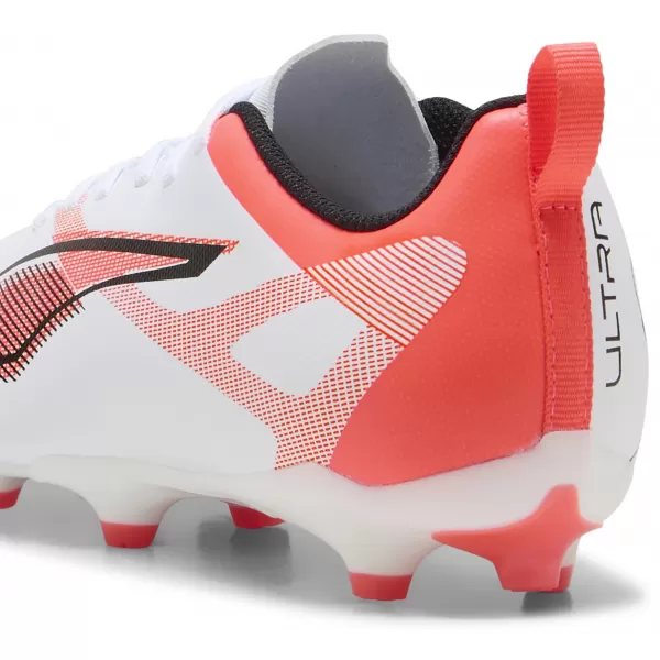  Gyerek focicipő PUMA ULTRA 5 PLAY FG/AG JR 108170-01 FEHÉR/FEKETE/VILÁGÍTÓ VÖRÖS 