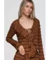 Női blúz OMBRE OW-TS-E0067 VILÁGOSBARNA