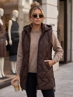 Női mellény DSTREET TY6014 BARNA