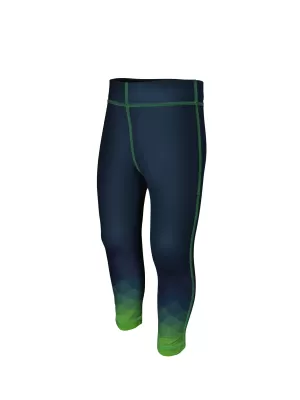 Gyerek funkcionális leggings WAMU MOZAIKA SÖTÉTZÖLD