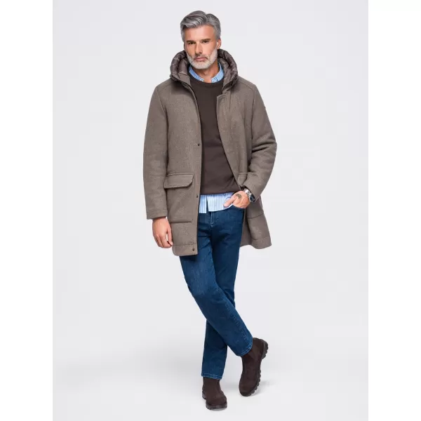  Férfi parka OMBRE OM-COWC-0161 HAMUSZÜRKE 