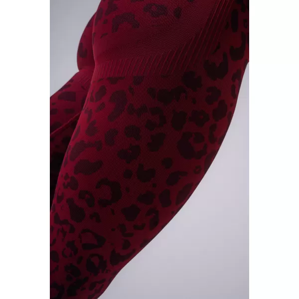  Női leggings NEBBIA PRIMAL 849 BORDÓ LEOPÁRD 