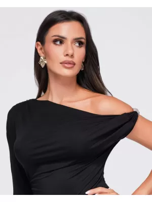 Női póló OMBRE OW-TS-E0075 FEKETE