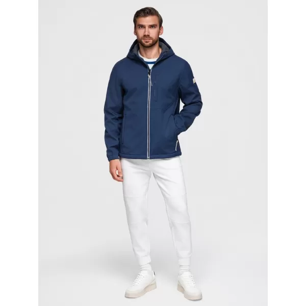  Férfi softshell kabát OMBRE OM-JANP-0292 SÖTÉTKÉK 