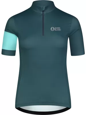 Női kerékpáros mez NORDBLANC ENTHUSIAST NBSLF8084 ZÖLD