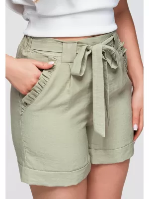 Női rövidnadrág OMBRE OW-ST-E0006 KHAKI