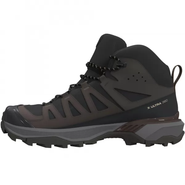 Férfi cipők SALOMON X ULTRA 360 MID GORE-TEX L45473200 FEKETE/SÖTÉT SIRÁLY SZÜRKE/SÖTÉT FÖLD 