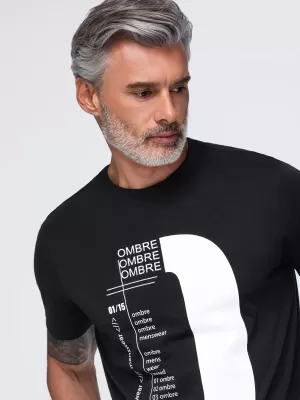 Férfi póló OMBRE OM-TSPT-0299 FEKETE