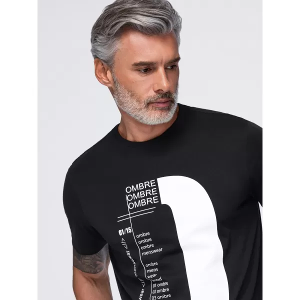  Férfi póló OMBRE OM-TSPT-0299 FEKETE 