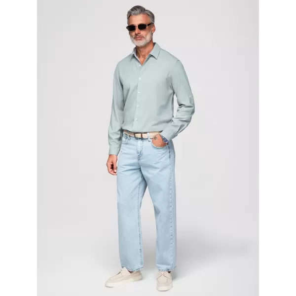  Férfi ing OMBRE OM-SHCS-0190 PASZTELL ZÖLD 