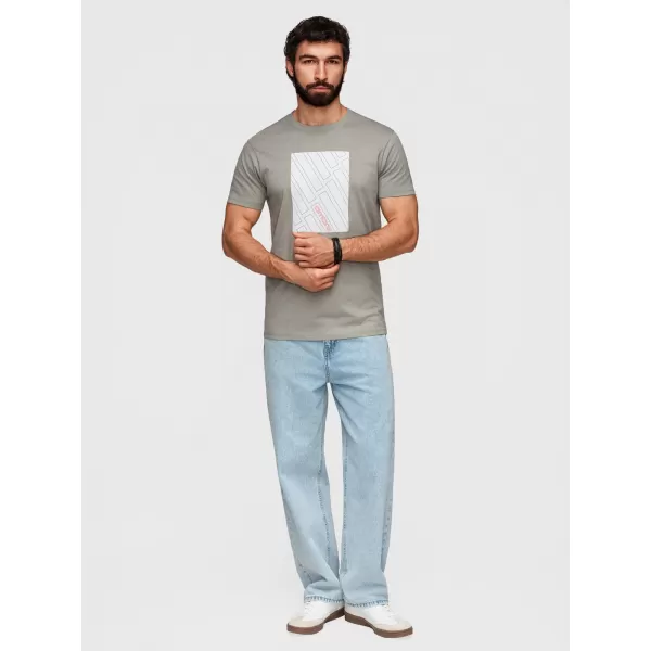 Férfi póló OMBRE OM-TSPT-0259 SZÜRKE 