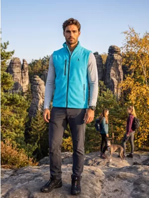 Férfi polár mellény ALTISPORT ALM002525 TÜRKIZ