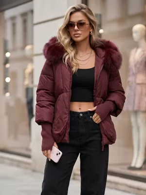 Női kabát DSTREET TY5992 BURGUNDIA