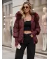 Női kabát DSTREET TY5992 BURGUNDIA