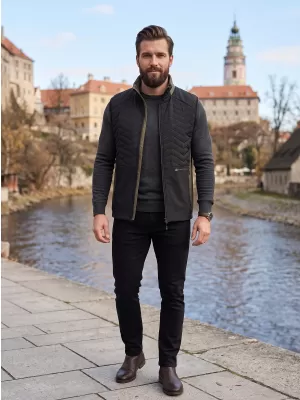 Férfi könnyű mellény ALPINE PRO BERF 3 FEKETE