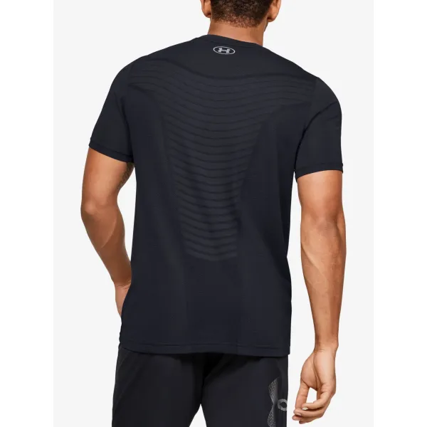 Varrat nélküli férfi póló UNDER ARMOUR SEAMLESS WAVE SS 1351450-001 FEKETE 