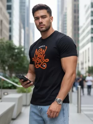Férfi póló DSTREET RX5368 FEKETE