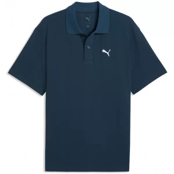  Férfi póló gallérral PUMA WARDROBE ESS PIQUE RELAXED POLO 62965736 ÉJFÉLI BENZIN 