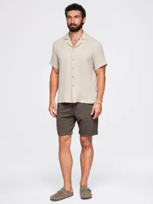 Férfi ing OMBRE OM-SHSS-0223 BÉZS