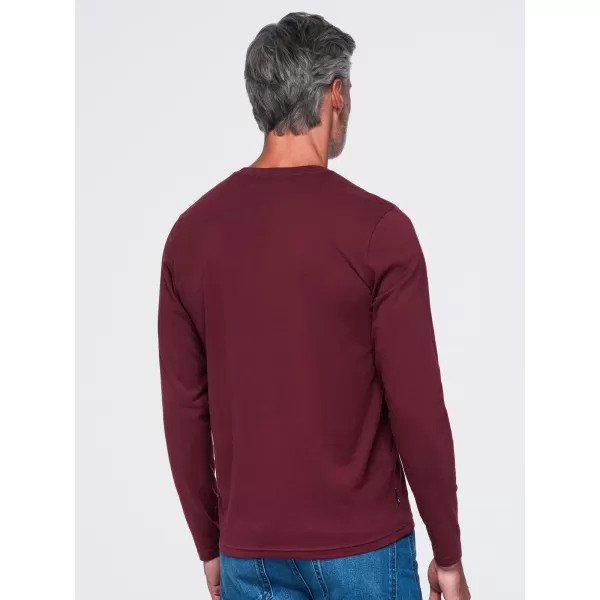  Férfi póló OMBRE OM-LSBL-0143 BURGUNDIA 