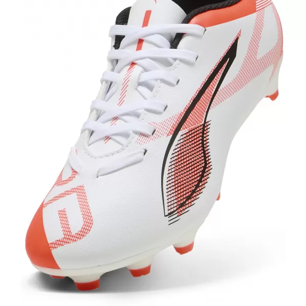  Gyerek focicipő PUMA ULTRA 5 PLAY FG/AG JR 108170-01 FEHÉR/FEKETE/VILÁGÍTÓ VÖRÖS 
