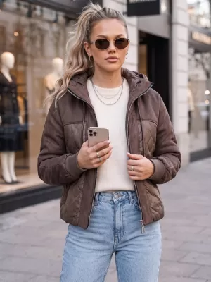 Női kabát DSTREET TY6092 BARNA