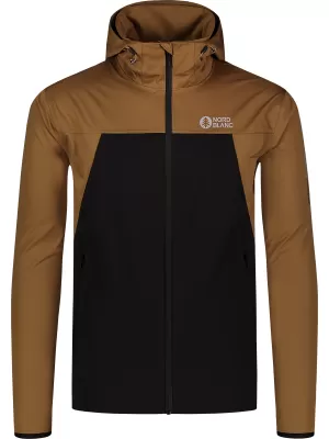 Férfi vízálló softshell kabát NORDBLANC EXPEDITIOUS NBSSM8323 BARNA