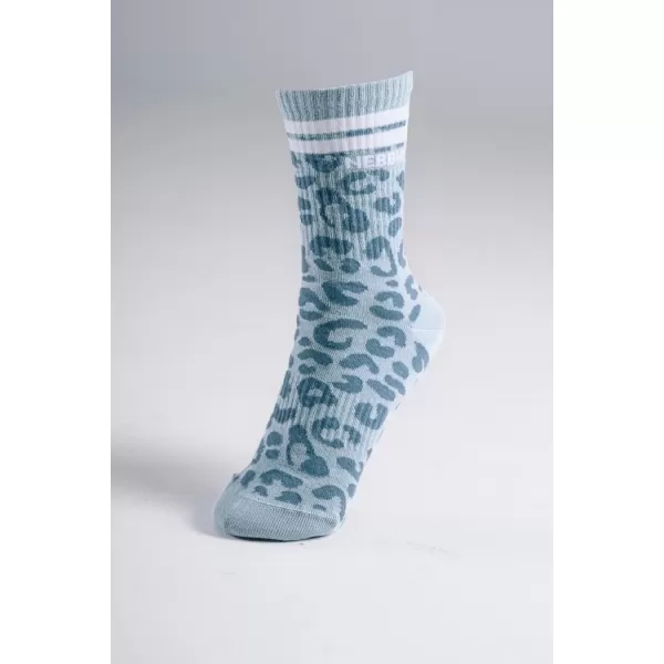  Legénységi zokni leopárdmintával NEBBIA PRIMAL 106 KÉK LEOPÁRD 