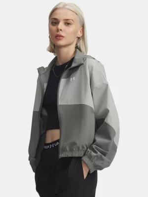 Női kabát UNDER ARMOUR RIVAL WOVEN JACKET 1389631-709 FEHÉR