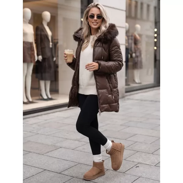  Női kabát DSTREET TY5757 BARNA 