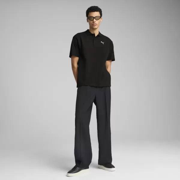  Férfi póló gallérral PUMA WARDROBE ESS PIQUE RELAXED POLO 62965701 PUMA FEKETE 