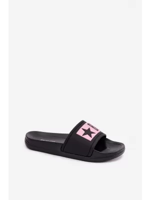 Gyermek papucs BIG STAR SHOES TT374A004 FEKETE/RÓZSASZÍN
