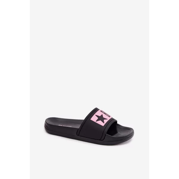  Gyermek papucs BIG STAR SHOES TT374A004 FEKETE/RÓZSASZÍN 