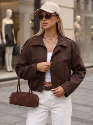 Női kabát DSTREET TY5956 BARNA