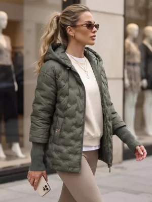 Női kabát DSTREET TY5869 ZÖLD