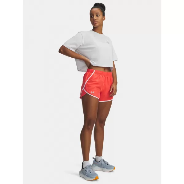  Női rövidnadrág UNDER ARMOUR UA FLY BY 3'' SHORTS 1382438-690 PIROS 