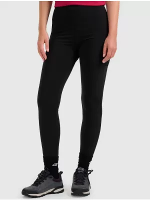 Női leggings 4F WAW25TFTIF373 MÉLYFEKETE