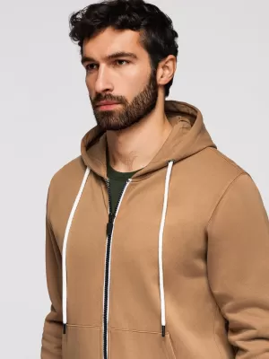Férfi pulóver OMBRE OM-SSBZ-0272 BARNA