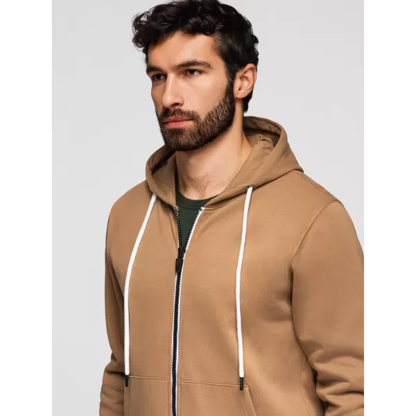  Férfi pulóver OMBRE OM-SSBZ-0272 BARNA 