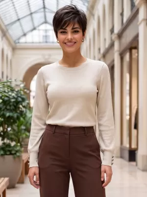 Női póló ALTISPORT ILENA VILÁGOS BÉZS