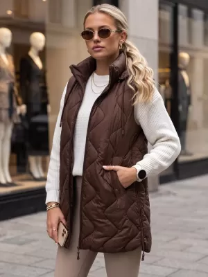 Női mellény DSTREET TY6013 BARNA