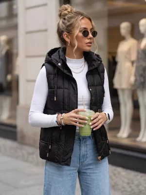 Női mellény DSTREET TY5973 FEKETE