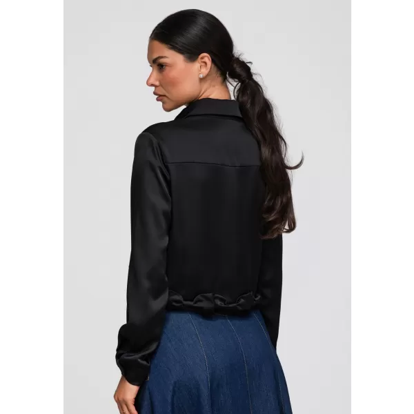  Női ing OMBRE OW-SH-E0059 FEKETE 
